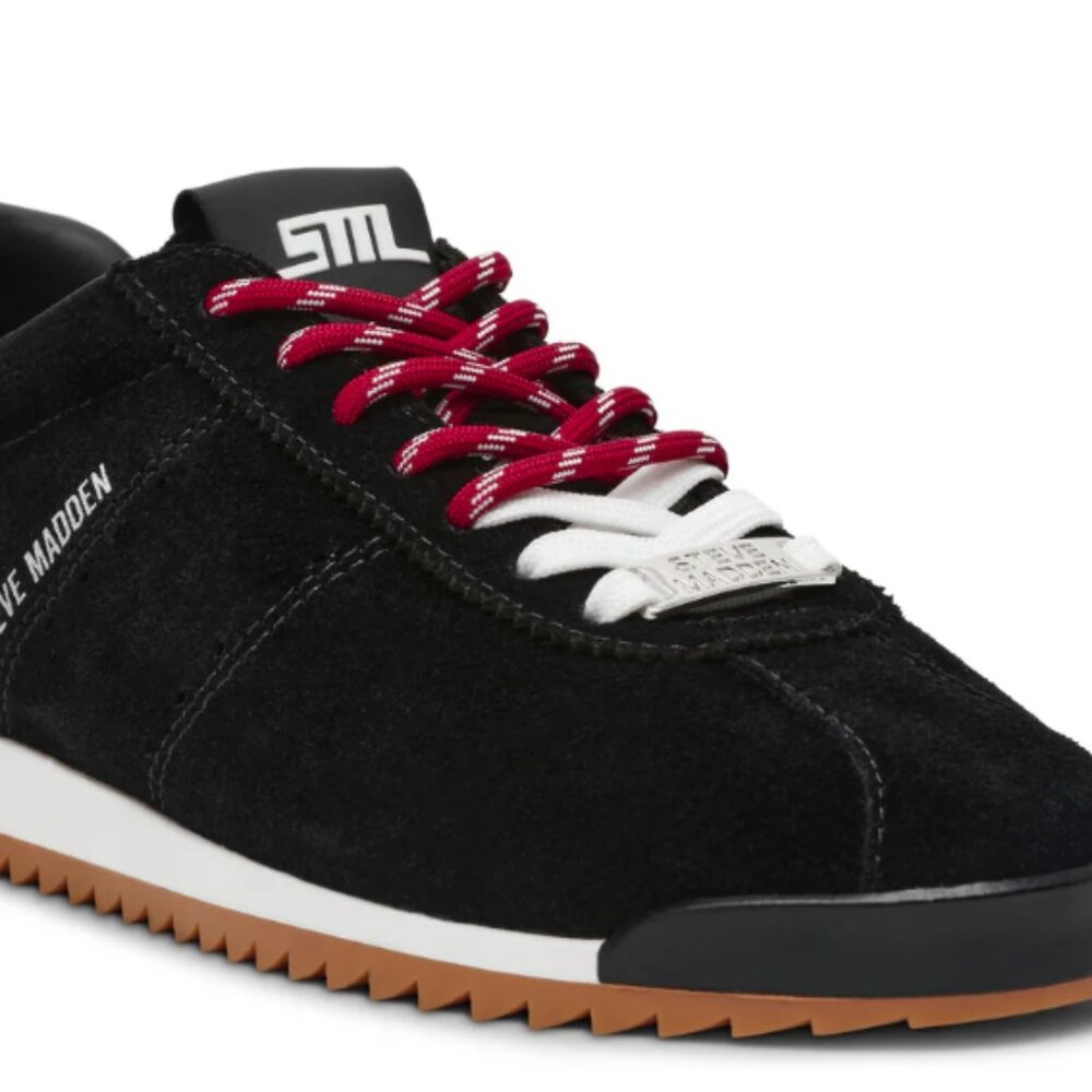 Steve Madden MIRAGE women's black/white suede sneakers 37.5